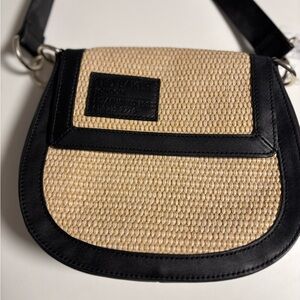 Ted Baker Black and Tan Staceli Rasffia Shoulder Bag